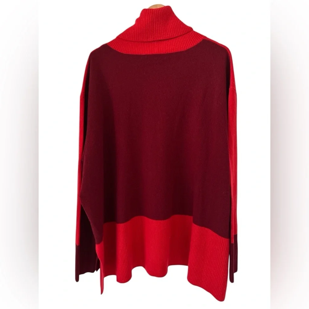 Summersalt The Coziest Cashmere Blend Merino Wool Cashmere Colorblock Sweater 2X